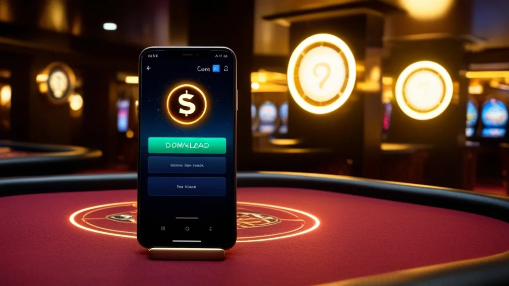 Telefon z Androidem i ekran pobierania aplikacji Allrightcasino